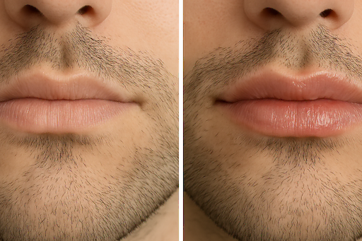 aumento labios masculino hombre